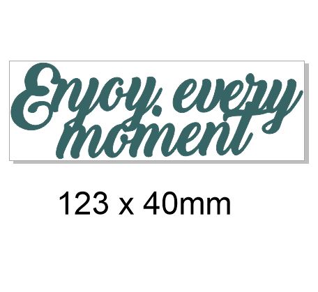 Enjoy every moment 125 x 42mm Pack of 5